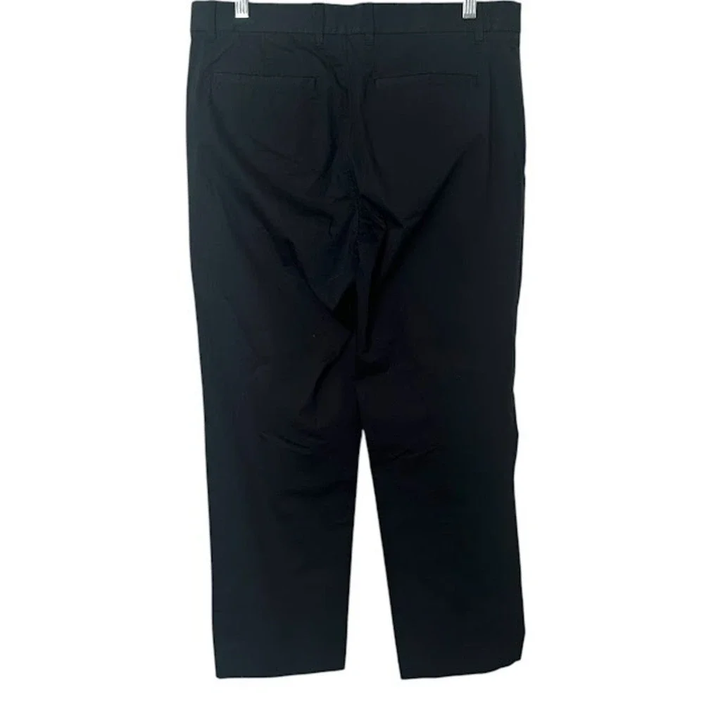 New Everlane Black Lightweight Cotton Straight Leg‎ Capri Pants Womens 32
